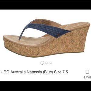 UGG Natassia Cork Wedge Sandal Size 9